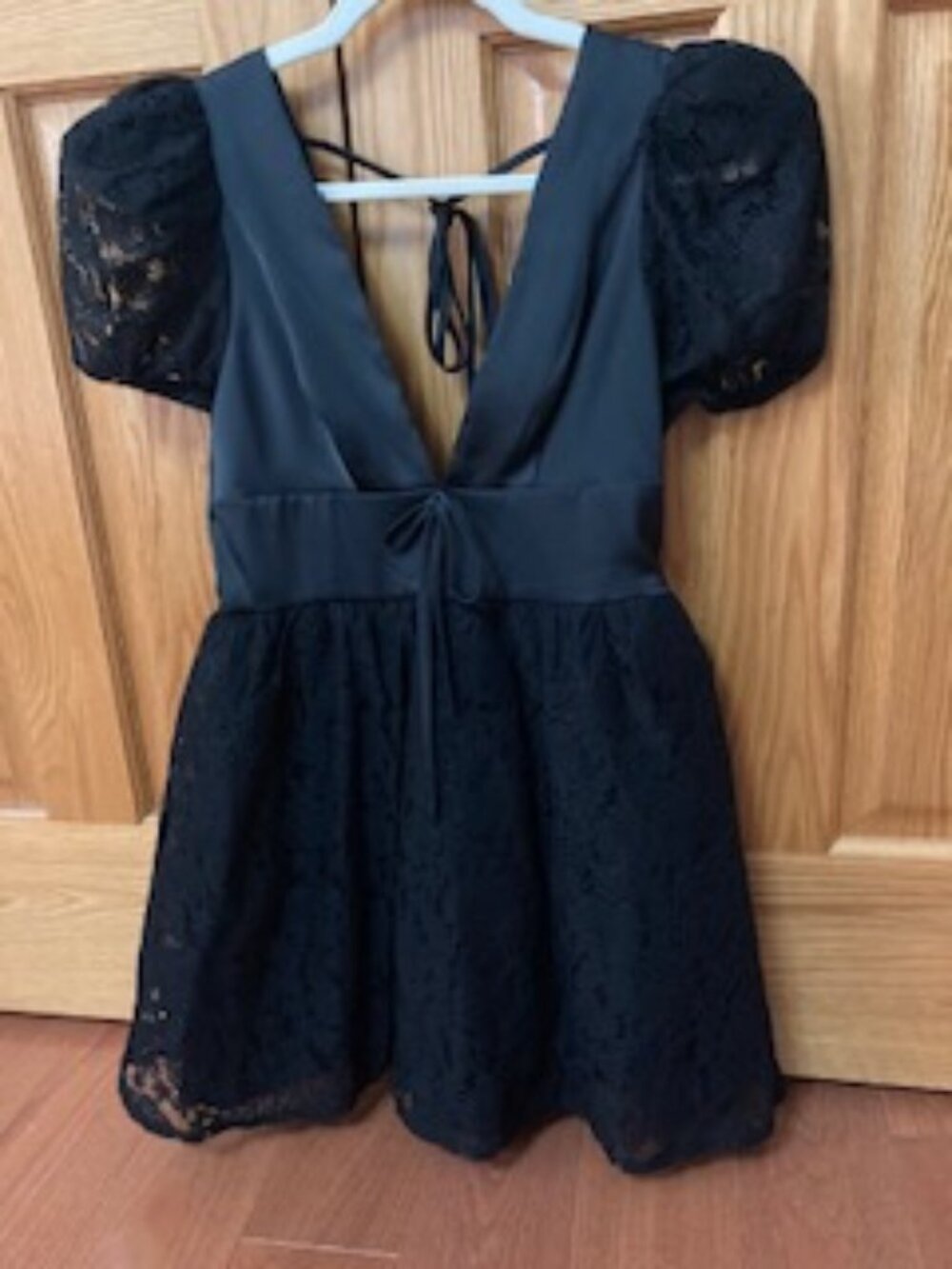 Black lace party dress